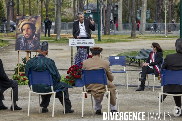 Inauguration Allee du commandant Massoud à Paris Champs Elysees