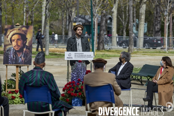 Inauguration Allee du commandant Massoud à Paris Champs Elysees