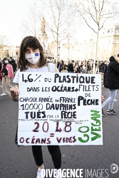 Marche pour le climat 2021, à Paris. Walk for the climate.