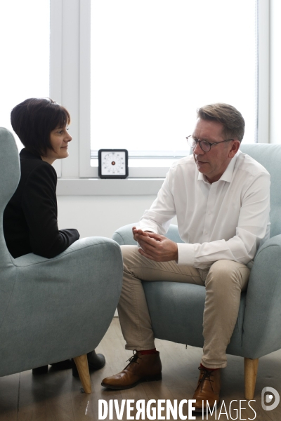 Nice le 10/02/2020 entreprise Avencod employant presque exclusivement des autistes Asperger et à haut potentiel pour la sous traitance numerique. Laurence  Vambergue et Laurent Delannoy fondateurs de l entreprise
