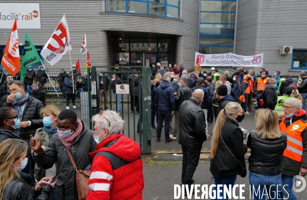 Rassemblement de salariés de newrest wagons lits