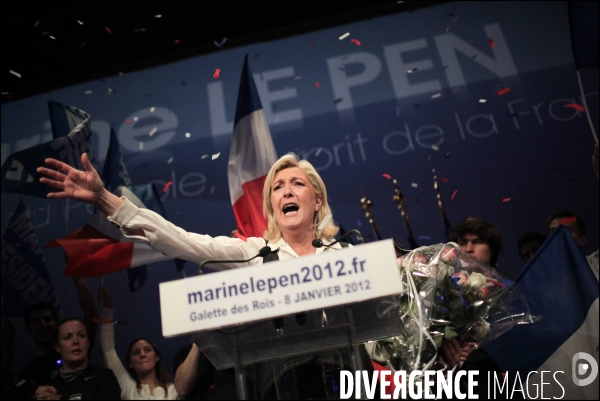 FN: MARINE LE PEN Galette des rois 2012