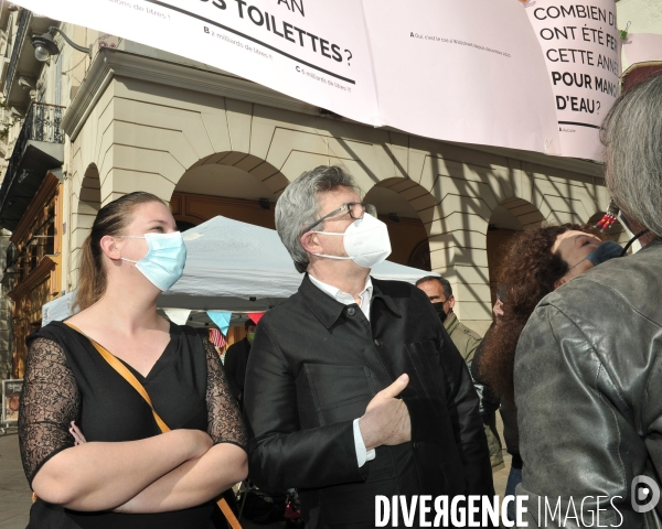 Déplacement Jean-Luc Mélenchon et Mathilde Panot