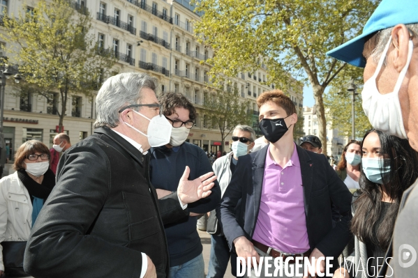 Déplacement Jean-Luc Mélenchon et Mathilde Panot