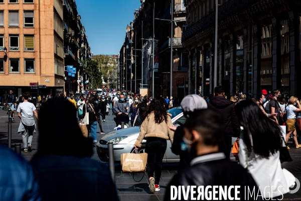 Toulouse : foule avant le confinement