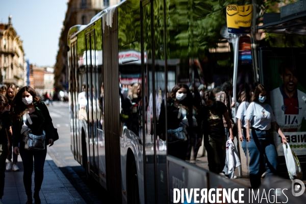 Toulouse : foule avant le confinement