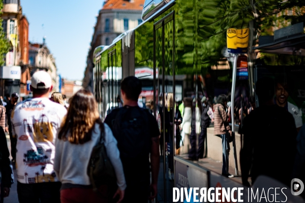 Toulouse : foule avant le confinement