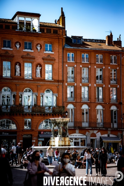 Toulouse : foule avant le confinement