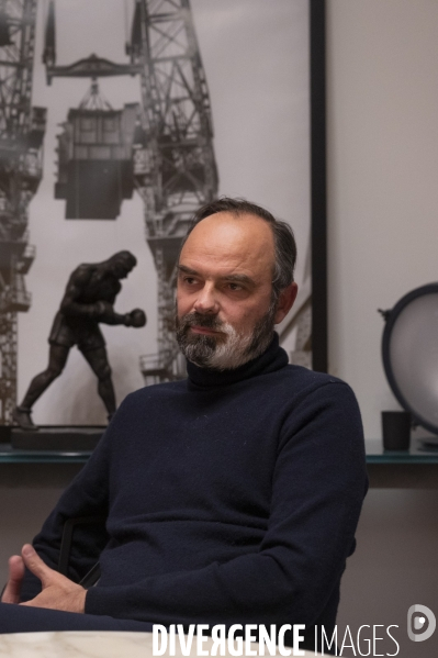 Edouard Philippe, Maire du Havre, dans son bureau de l Hotel de Ville