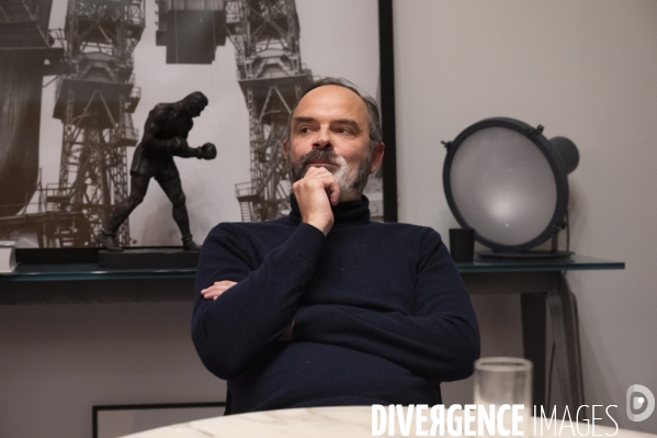 Edouard Philippe, Maire du Havre, dans son bureau de l Hotel de Ville