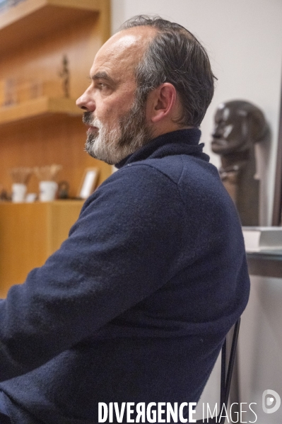 Edouard Philippe, Maire du Havre, dans son bureau de l Hotel de Ville