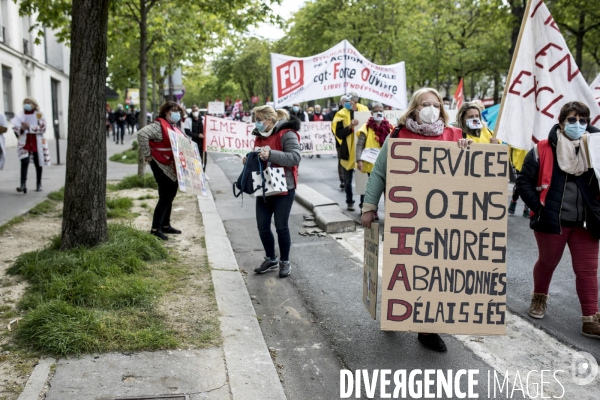 Manifestation et grève dans le secteur de la santé