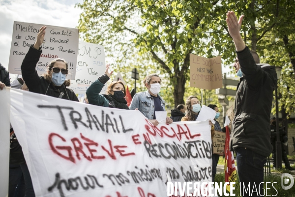 Manifestation et grève dans le secteur de la santé