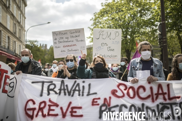 Manifestation et grève dans le secteur de la santé