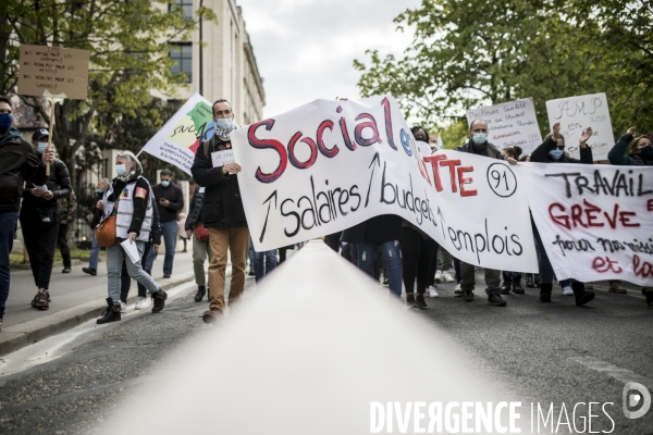 Manifestation et grève dans le secteur de la santé