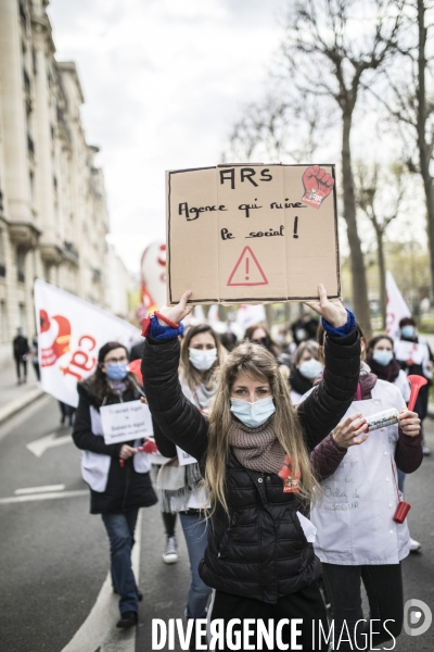 Manifestation et grève dans le secteur de la santé