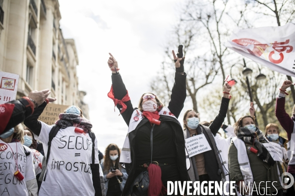 Manifestation et grève dans le secteur de la santé