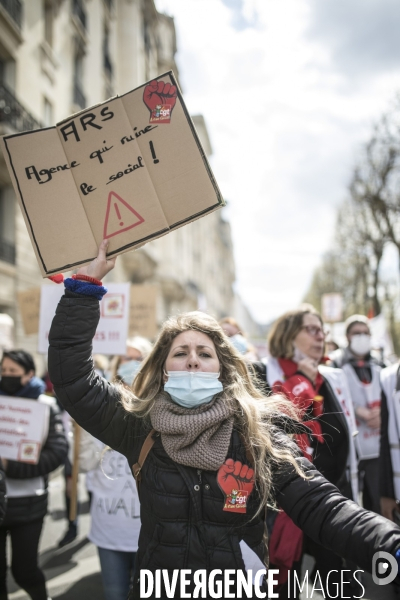 Manifestation et grève dans le secteur de la santé