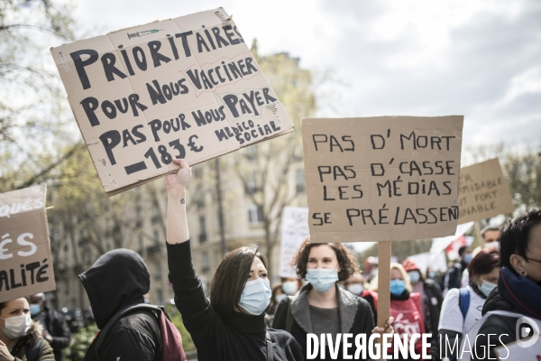 Manifestation et grève dans le secteur de la santé