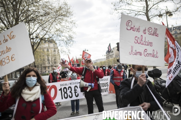 Manifestation et grève dans le secteur de la santé