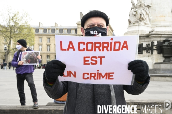 Cause animale : happening contre la CORRIDA.