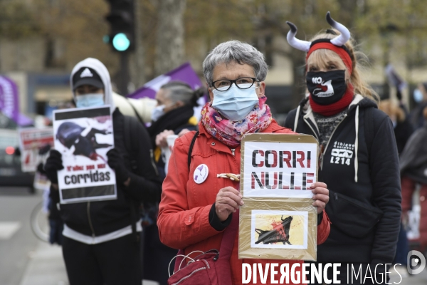 Cause animale : happening contre la CORRIDA.