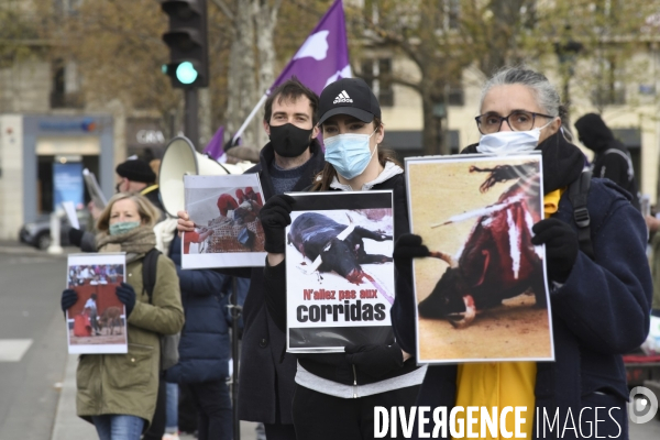 Cause animale : happening contre la CORRIDA.