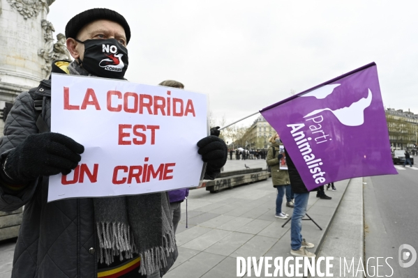 Cause animale : happening contre la CORRIDA.