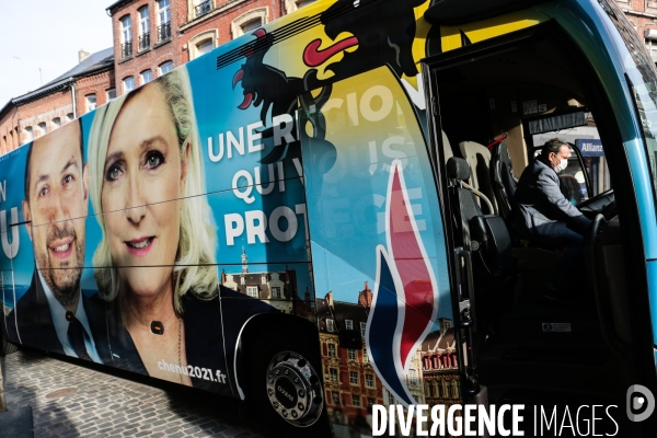 Rn deplacement de marine le pen dans le nord