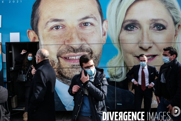 Rn deplacement de marine le pen dans le nord