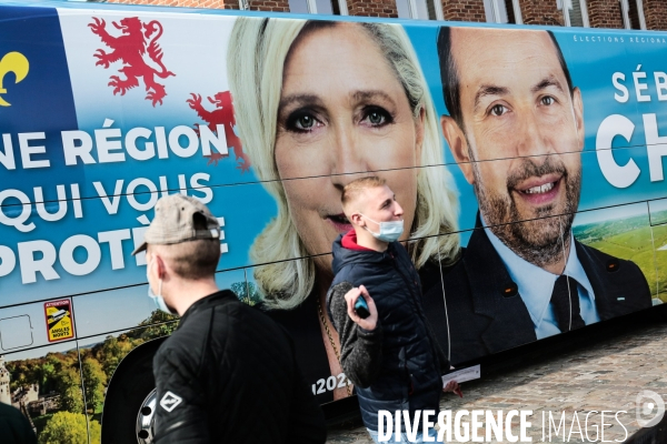 Rn deplacement de marine le pen dans le nord