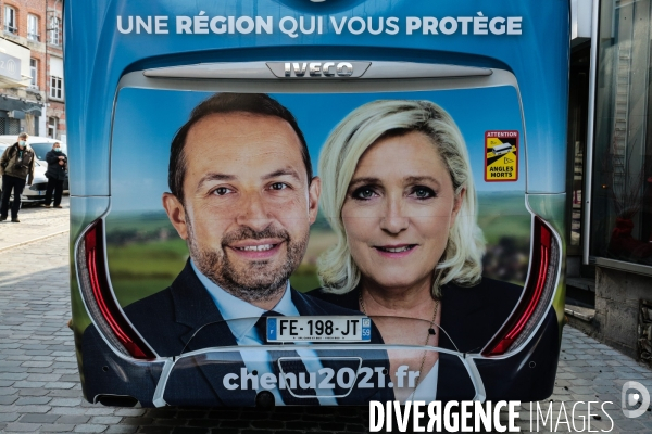 Rn deplacement de marine le pen dans le nord