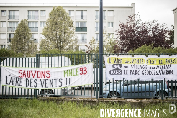 Rassemblement contre le village des Médias (JO 2024)