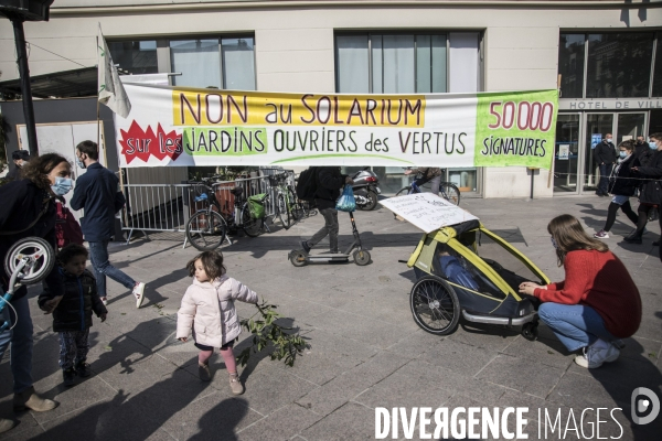 Manifestation pour sauver les jardins ouvriers d Aubervilliers