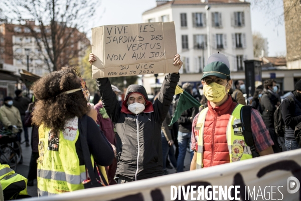 Manifestation pour sauver les jardins ouvriers d Aubervilliers