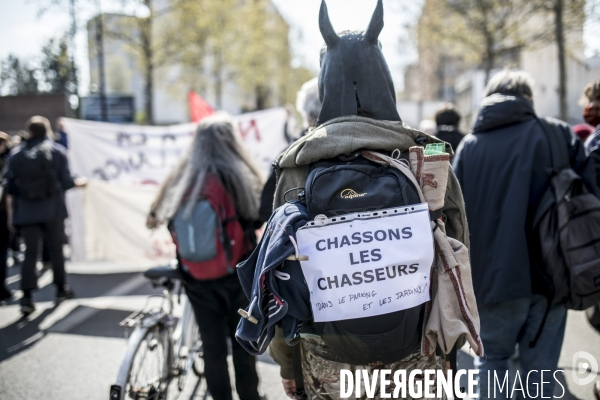 Manifestation pour sauver les jardins ouvriers d Aubervilliers