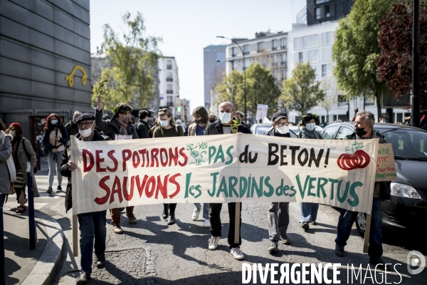 Manifestation pour sauver les jardins ouvriers d Aubervilliers