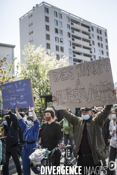 Manifestation pour sauver les jardins ouvriers d Aubervilliers