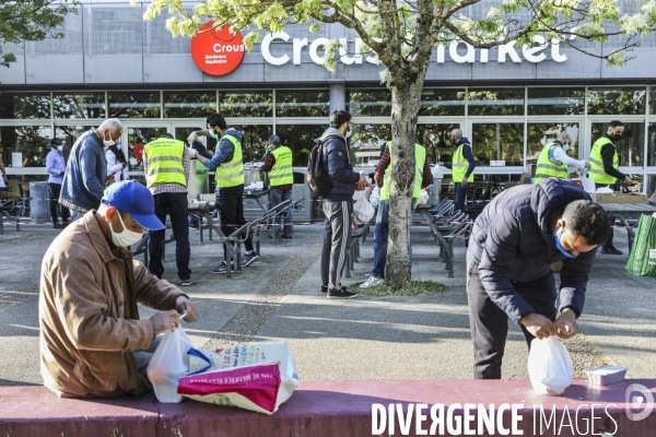 L association  Rassemblement des Musulmans de Pessac  organise une distribution alimentaire sur le campus de Talence