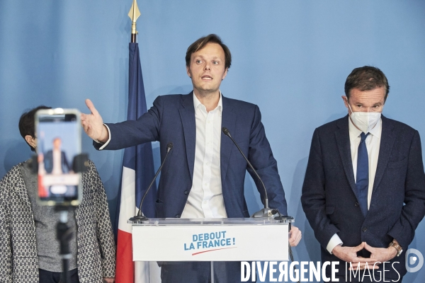 Debout La France conference presse regionales ile de france