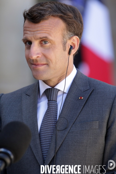 Emmanuel Macron recoit le president allemand