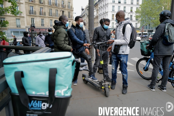 Audience aux prud hommes de 66 livreurs sans papiers / frichti