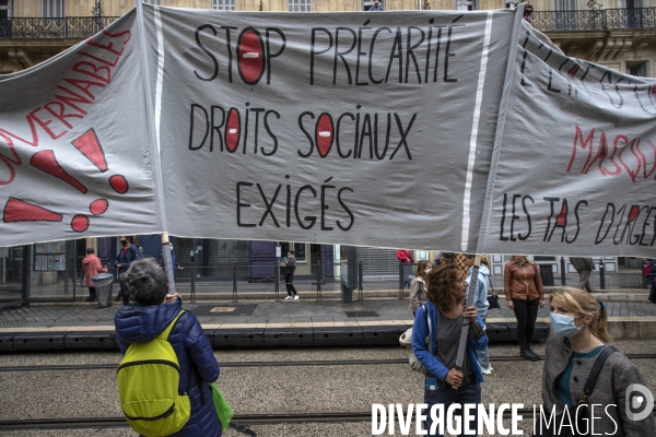 1er mai sous la pluie à Marseille