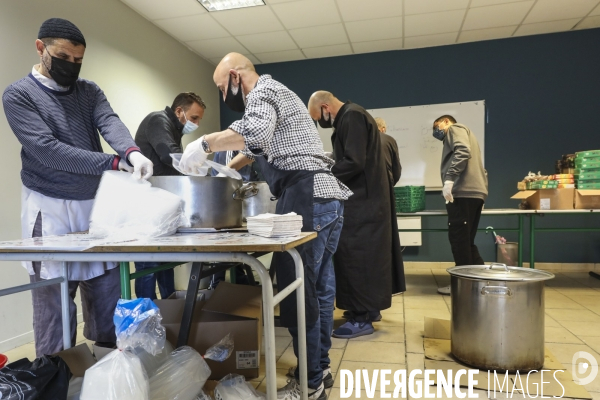 Préparation distribution alimentaire Mosquée de Bordeaux Nord, Bruges et Bouscat