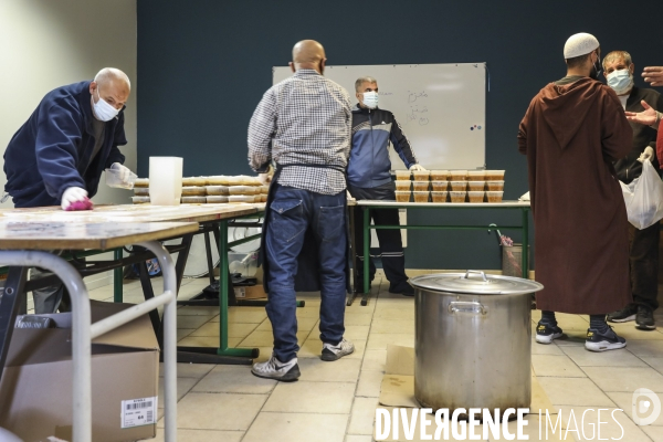 Préparation distribution alimentaire Mosquée de Bordeaux Nord, Bruges et Bouscat