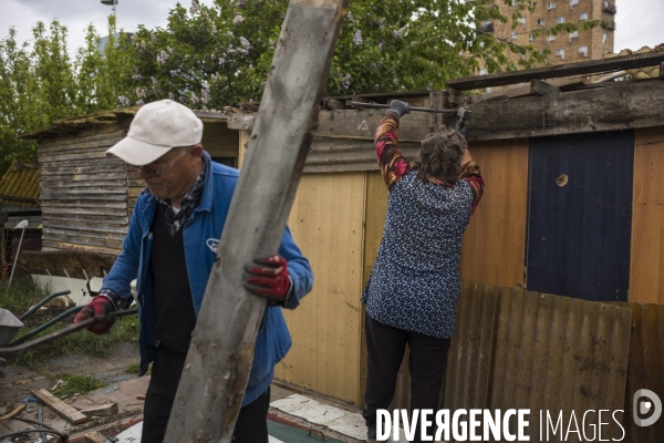 Mobilisation contre la disparition de jardins partages a aubervilliers.