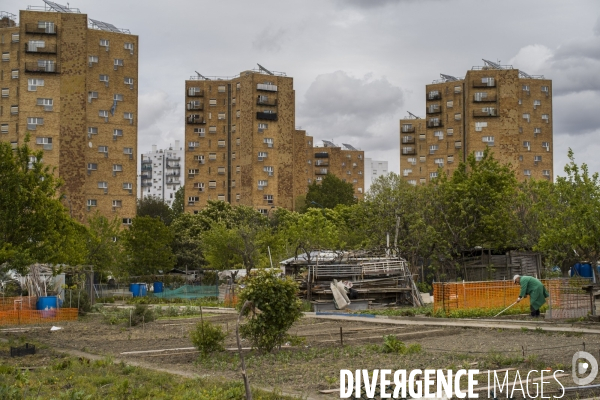 Mobilisation contre la disparition de jardins partages a aubervilliers.