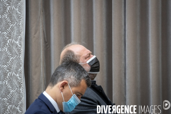 Castex, Darmanin et Dupond-Moretti: conference de presse à l Elysee
