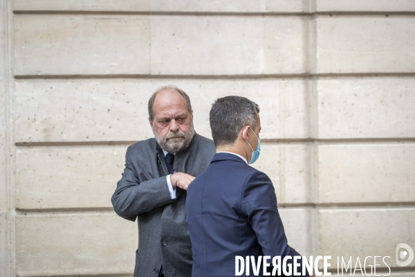 Castex, Darmanin et Dupond-Moretti: conference de presse à l Elysee