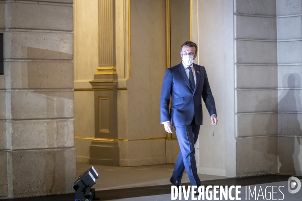 Emmanuel Macron, Conseil européen, conference de presse